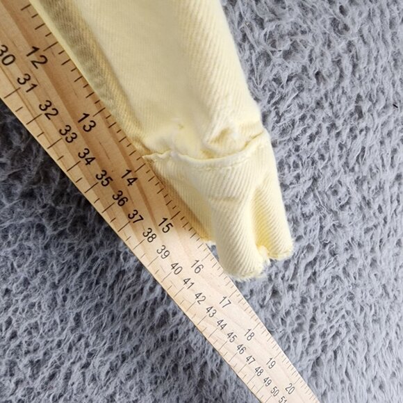 Lucky Brand Womens Small The Tomboy Trucker Yellow Long Sleeve Button Up *Read* - Picture 10 of 12